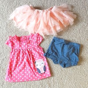 🚫SOLD🚫 6 Months OshKosh B'Gosh Tutu Skirt and Carter's 2 Piece Set Bundle